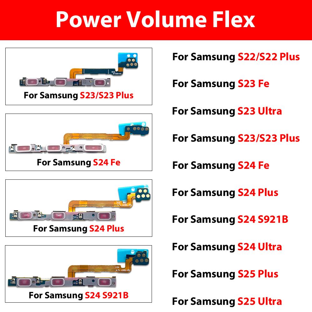 11Pcs, Power Flex Cable For Samsung S11 S11 S11 Plus Ultra S11 Fe S11 Plus S11 Ultra Volume Power Switch On Off Button Key Flex