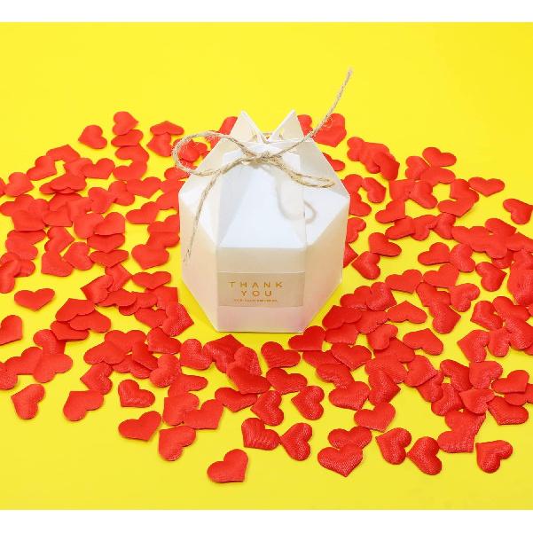 ONLYKXY 200Pcs Sponge Confetti Flower Decor Heart Shape Petals Table Wedding Decoration Glitter Scatter for Wedding Party Valentine's Day Scatter