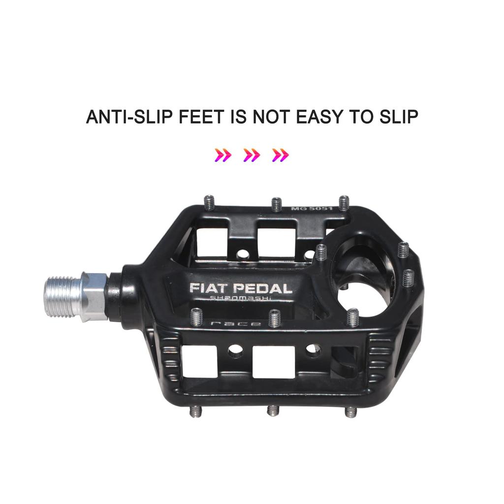 UPANBIKE Bicycle Spindle High Large Flat Magnesium Alloy for Mountain Bikes and Road Bikes Pedals, 9/16" Bearing, Strength, Non-Slip, Platform,