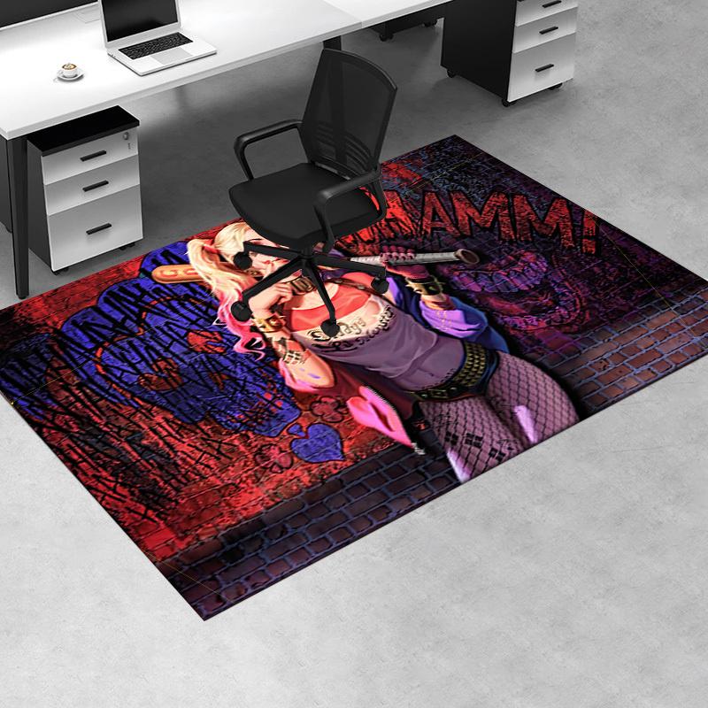 

Harley Quinn s Wild Adventure T-Shirt: Bold Graphic Tee for Fans! Office Mat Home Decor Office Desk Chair Rugs Chair Carpet for office Chair 60cm by 90cm