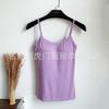 Summer Modal bra with chest pad, integrated inner tube top, thin chest wrapping and backing, beautiful back underwear, sling vest.