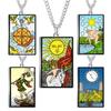 Dawapara Personalized Photo Custom Necklace Tarot Cards Colored Picture Pendant Stainless Steel Jewelry Anniversary Gift