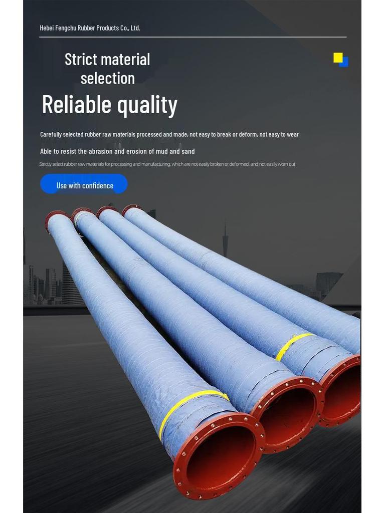 6-Inch Fabric Reinforced Rubber Hose for Water Delivery and Slurry Discharge (Low Pressure)