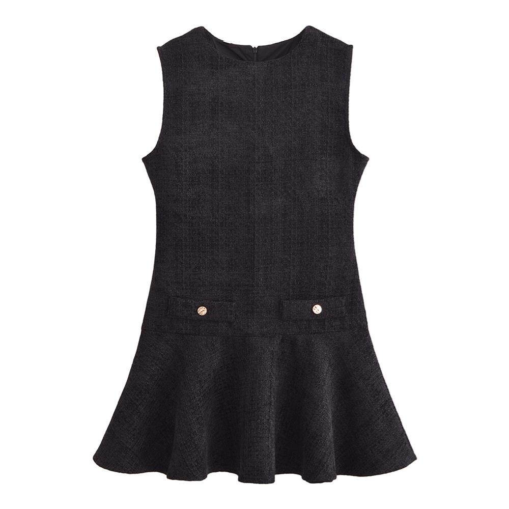 

2025 Spring Women s Fashion Slim Fit Sleeveless Round Neck Dress Small