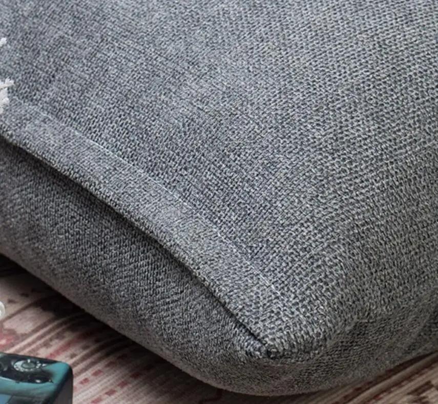 Large Rectangle Waist Cushion Cover Sofa Car Backrest Pillowcase Bedroom Huge Pillow Case Protector Zipper Solid Color Multisize