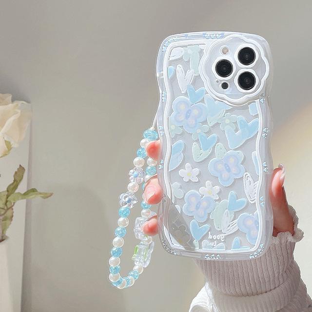 

Ремешок-браслет, милый чехол с бабочкой и цветком для камеры, защитный чехол для телефона Iphone 8 7 Plus 11 12 13 Pro Max X Xr Xsmax Capa For iphone 7 8