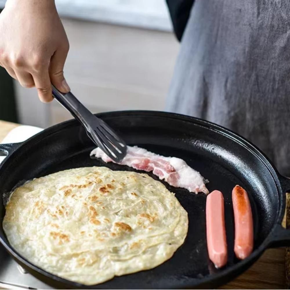 Unbeschichtete Bratpfanne Vertiefte Bratpfanne Multifunktionale Pfannkuchenpfanne BBQ