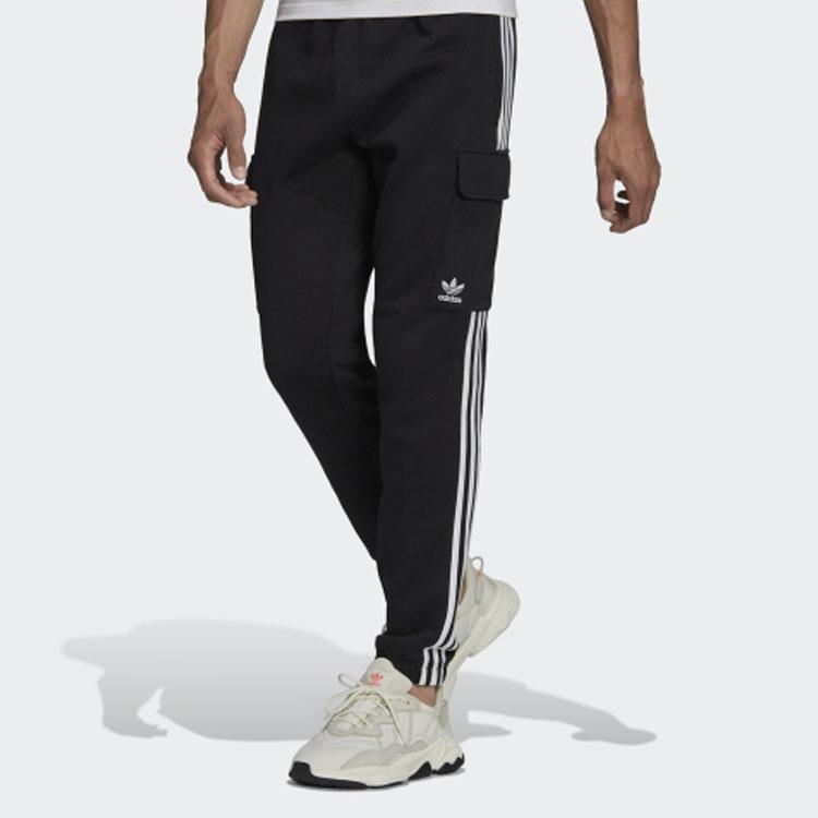 Adidas Originals Trefoil 3-Stripes Cuffed Track Pants Men Bottoms Black HG4829