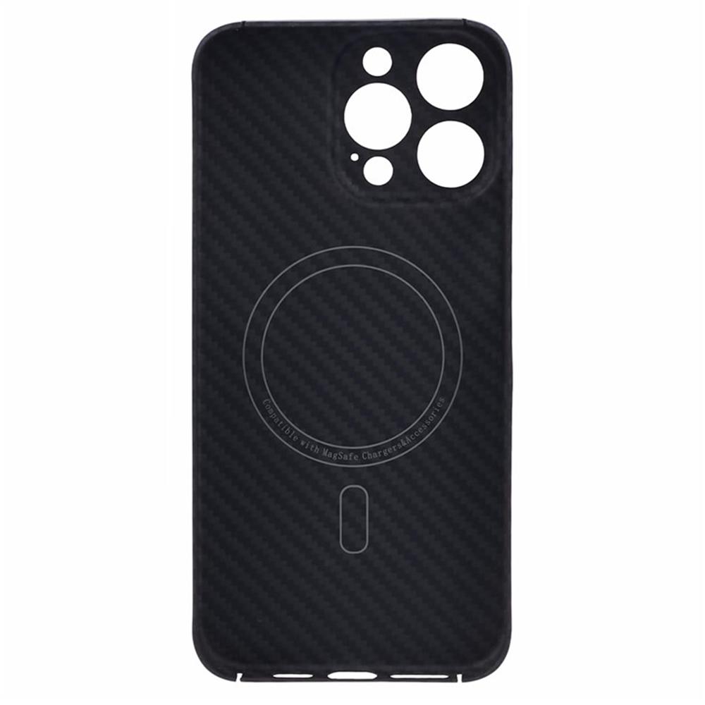 For iPhone 16 Pro Max Magnetic Case 1500D Coarse Texture Aramid Fiber Phone Cover Precision Cut-Out