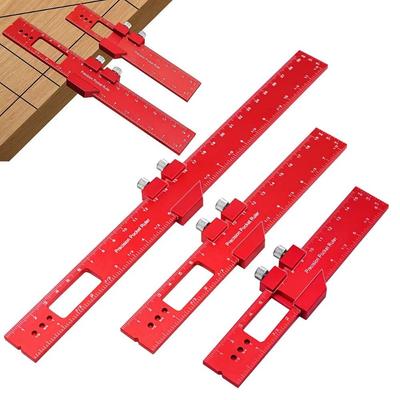 High-Precision Metric Measuring Tool With Slide Stop Hole Punching Ruler Renovation