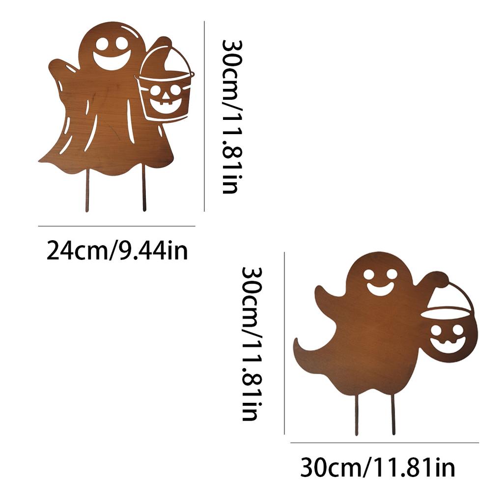 1Pc Iron Halloween Garden Decoration Ground Plug, Horror Decoration, Suitable for Patio, Garden or Courtyard Decoration, Halloween Decn, Modern Style,