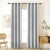 Linen Curtains Drapes for Living Room Bedroom Decor Embroidery Star Curtains Eyelets Darkening Grommets Top Kids Windows Panel