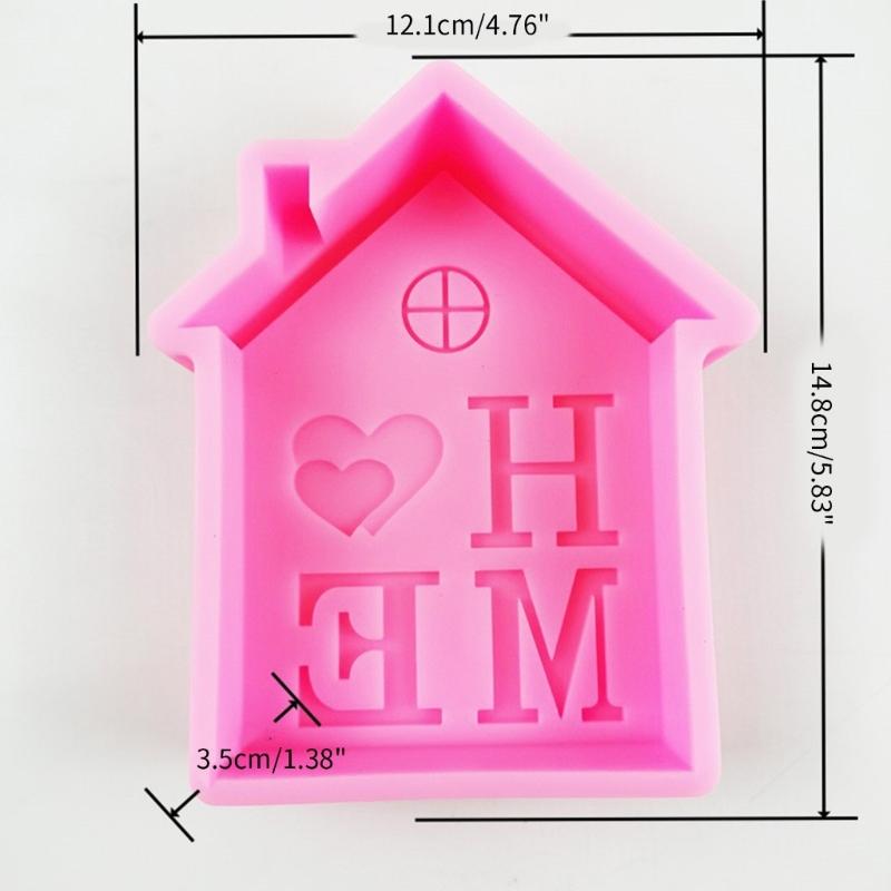 House Shape Silicone Mold Christmas Home Letter Candle Mold Dinner Wax Silicone Candle Mould Christmas Home Decoration