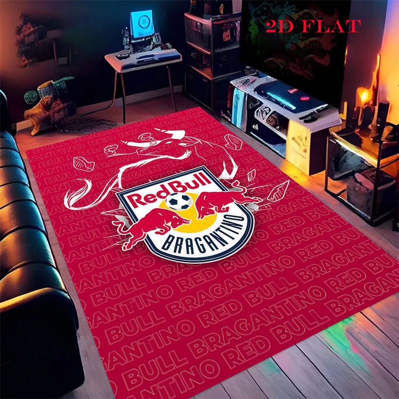 Tappeto FC Red Bull Salzburg per Soggiorno Camera da Letto Casa Decorazione Divano, Tappetino Antiscivolo per Giochi Bambini