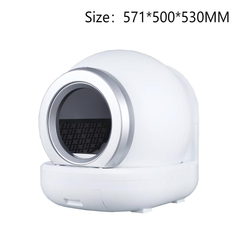 

Automatic Cat Sandbox Smart Self-cleaning Cat Litter Box Closed Automatic Pet Cats Toilet Large Capacity Pets Cats Litterbox EU белый