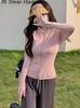 Women's Slim Fit Long Sleeve Sun Protection Running Jacket - White Stand Collar Fitness Outerwear