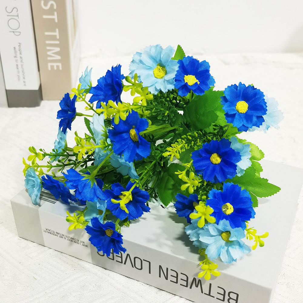 22*33CM One Bouquet 7Branch 28 Head Silk Daisy Artificial Decorative Flower DIY Wedding Floral Arrangement Home Room Table Decor