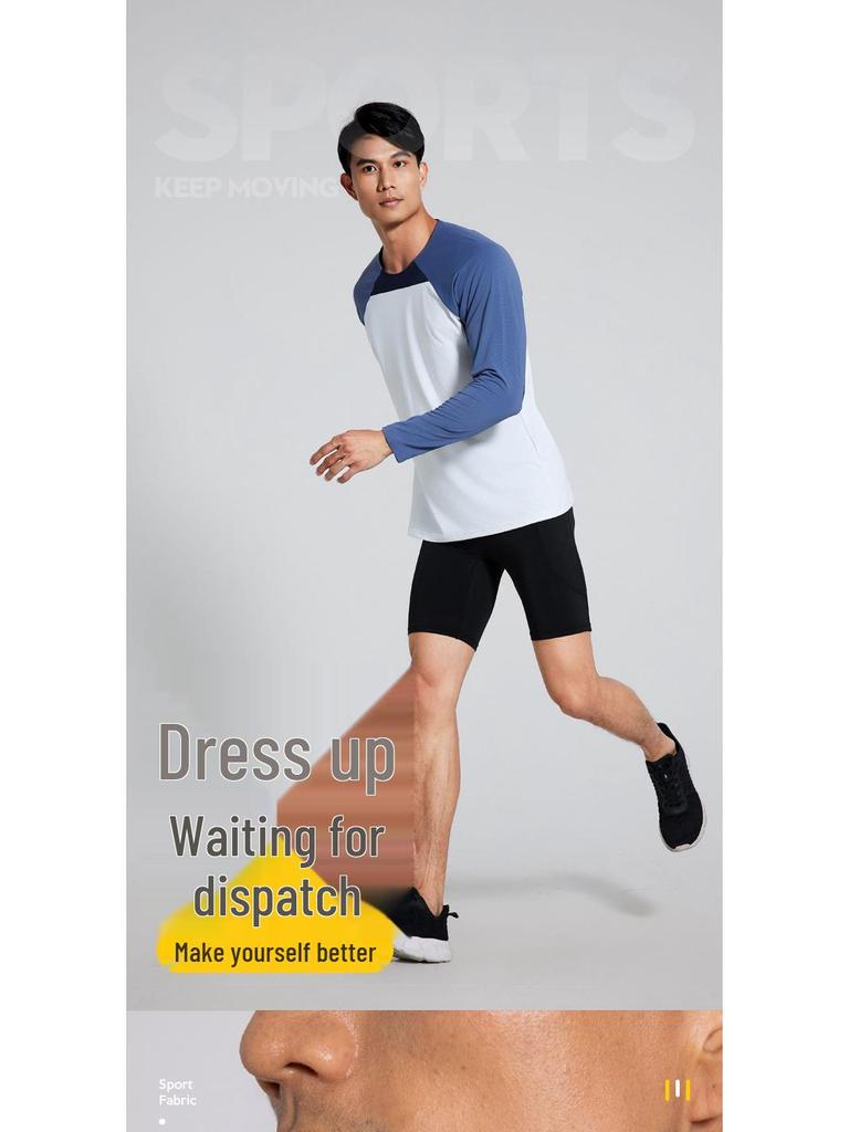 Herren Schnelltrocknendes Langarm-Sportshirt für Herbst/Winter - Ideal für Basketball, Laufen und Outdoor-Aktivitäten