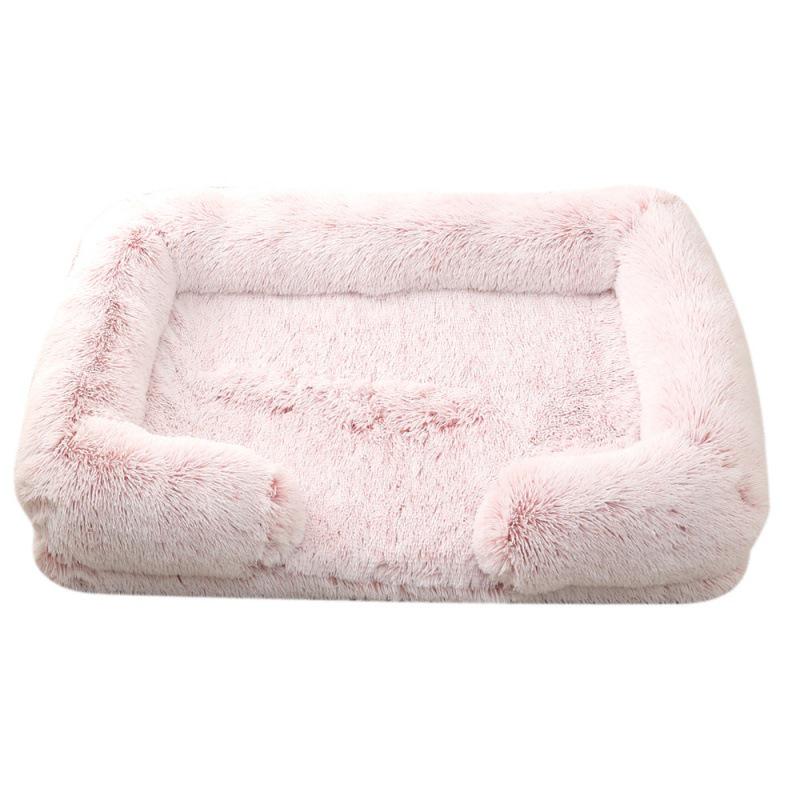 Plush Round Pet Bed for Dogs & Cats - Winter Dog Mat