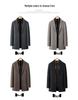 Men's Winter Wool Coat with Scarf Collar - Business Casual, Detachable Double-Sided Design, 90% Goose Down Liner