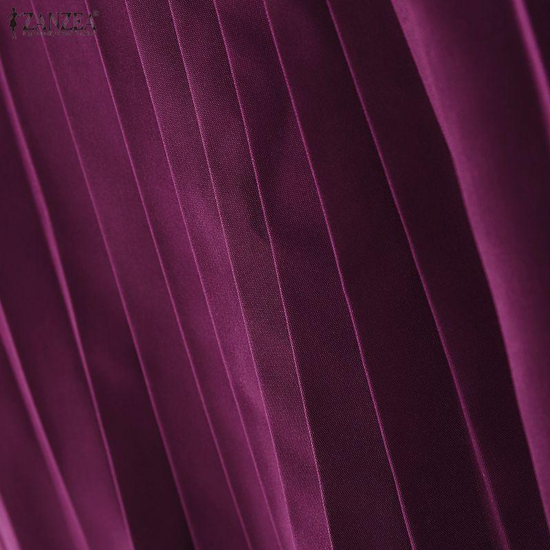 ZANZEA Women Casual Round Neck Flare Half Sleeve Loose Blouse