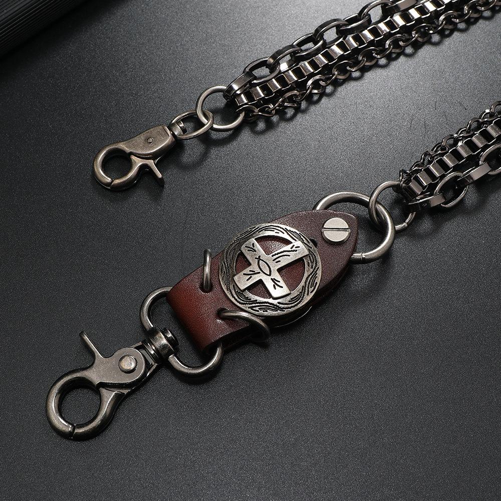European and American Punk Style Versatile Jeans Accessories Trouser Chain Waist Chain Retro Cross Hip Hop Trouser Chain