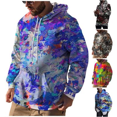 Moletom Com Capuz Estampado Solto Masculino