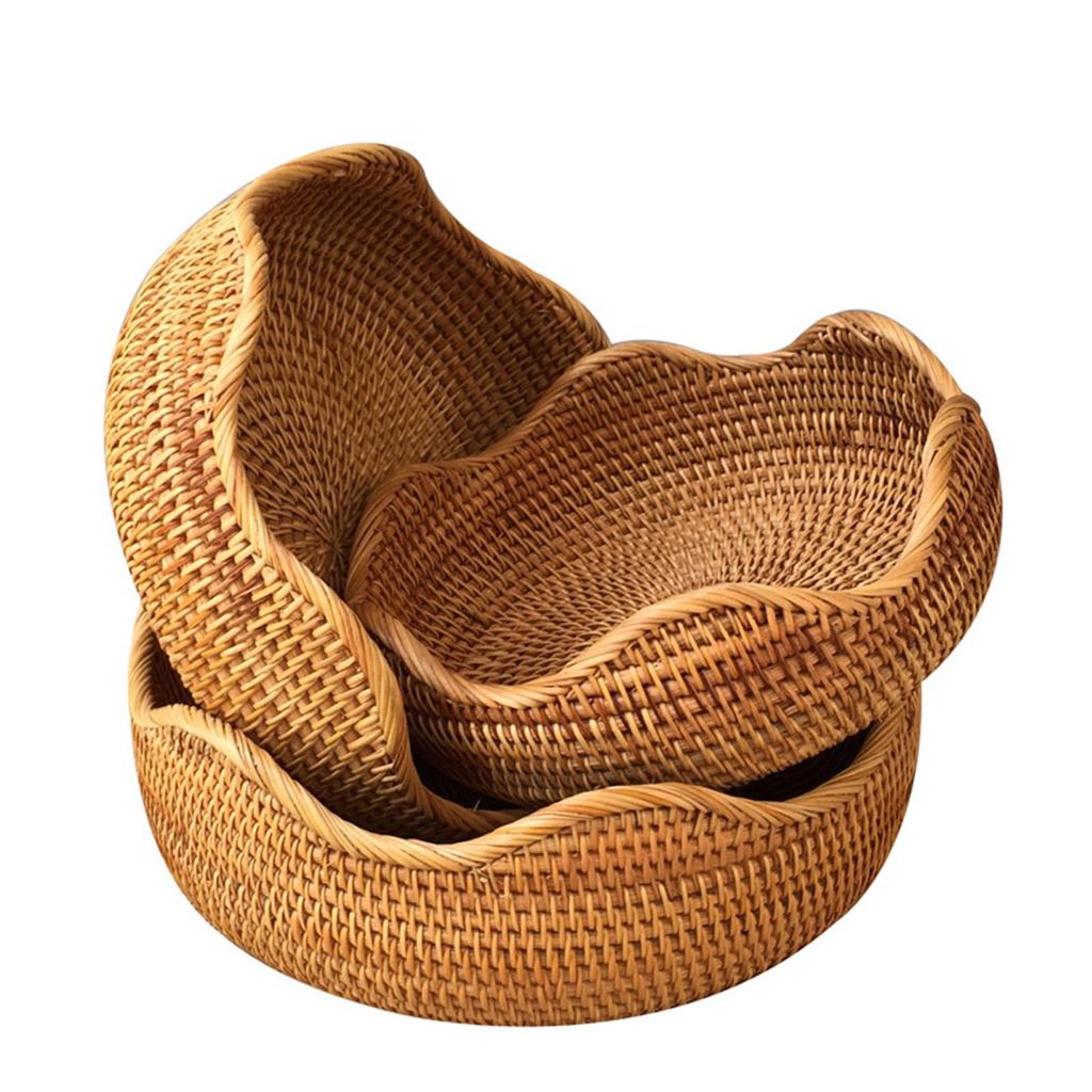 Buy Natural Woven Wicker Fruit Basket Durable Multipurpose Storage at