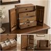 Tabletop Jewelry Cabinet Compact with Drawers Vintage-Style