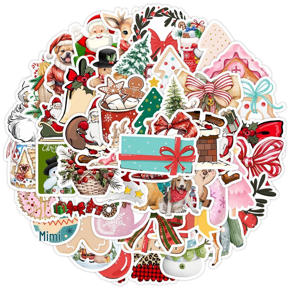 Christmas Graffiti Stickers - 50/100/200 Waterproof Decorative Stickers for Cups & Computers