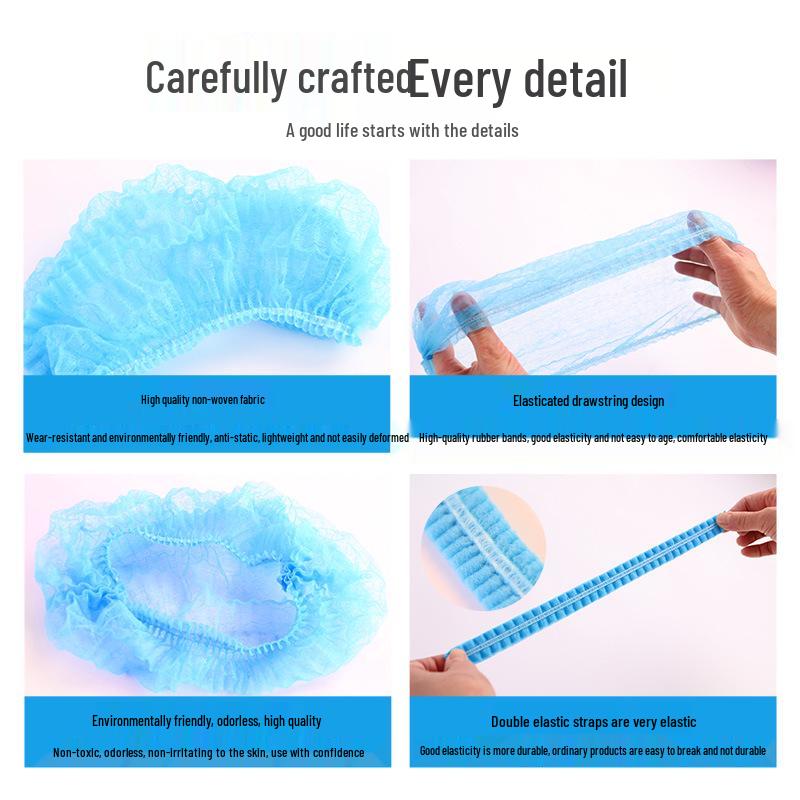 Breathable Non-Woven Dustproof Cap: Unisex Hair Net for Kitchen and Restaurant