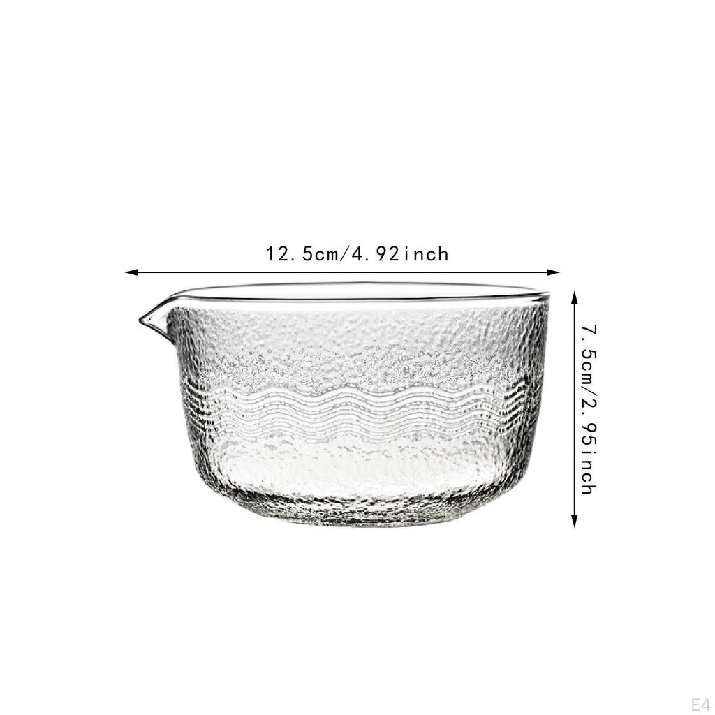 Klare Glasschale für Matcha-Teezeremonie, Handgefertigte Chawan Grün