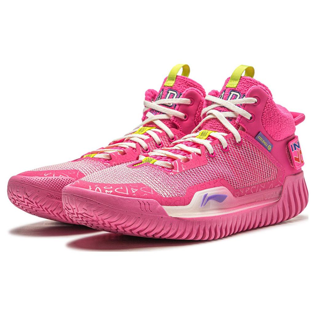 New LiNing Badfive 3 Cushioned Slip Resistant Low Top Basketball Shoes Men's Pink ABFT015-9