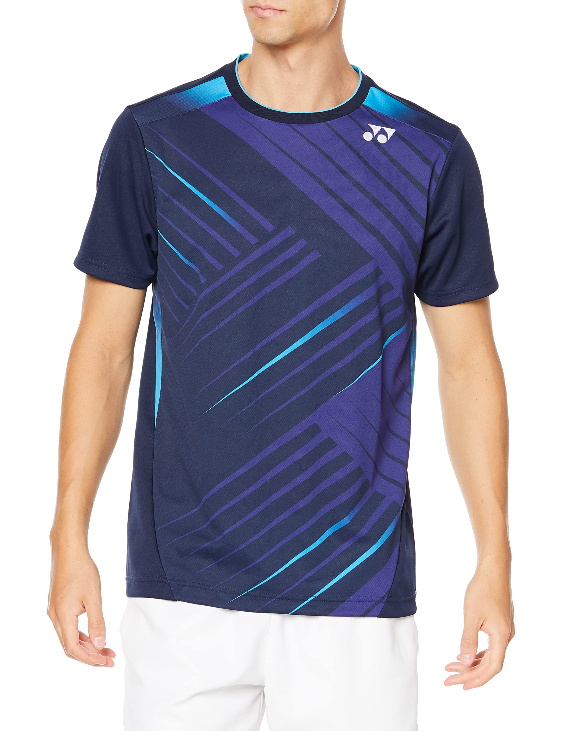 

Рубашка с коротким рукавом, игровая рубашка, темно-синяя, SS [Yonex] (Подходящий стиль) (019)