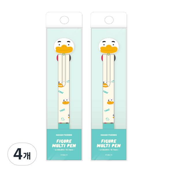 

Шариковая ручка Kakao Friends Fig Multi, 4 цвета, тюбик, 4 шт., лучший персонаж Кореи