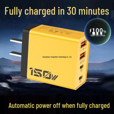 120W Multi-Port USB Charger with PD & Type-C for Fast Charging Android & Apple Devices
