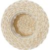 Traditional Straw Hat With Wide Brim And Bow For Summer Outdoor Sun Protection