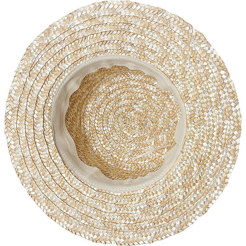 Traditional Straw Hat With Wide Brim And Bow For Summer Outdoor Sun Protection