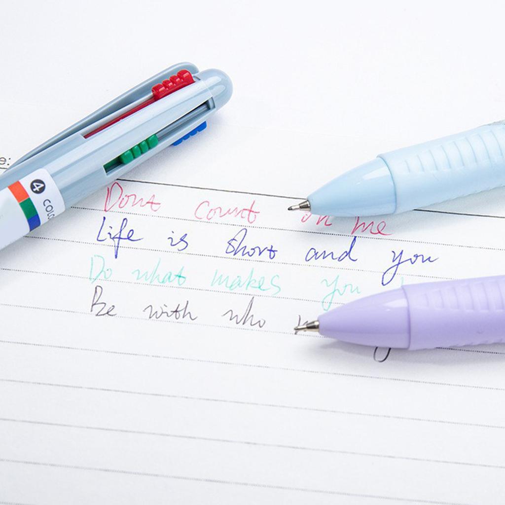 6x Druckkugelschreiber 4 in 1 Shuttle Pen Mehrfarbiger Kugelschreiber Büro Schulbedarf Geschenk für Schüler