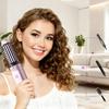 3-In-1 Hair Curling Iron Brush Portable Fast Heating Thermal Brush USB Rechargeable Travel Cordless Heated Round Brush Electric Hair Curling