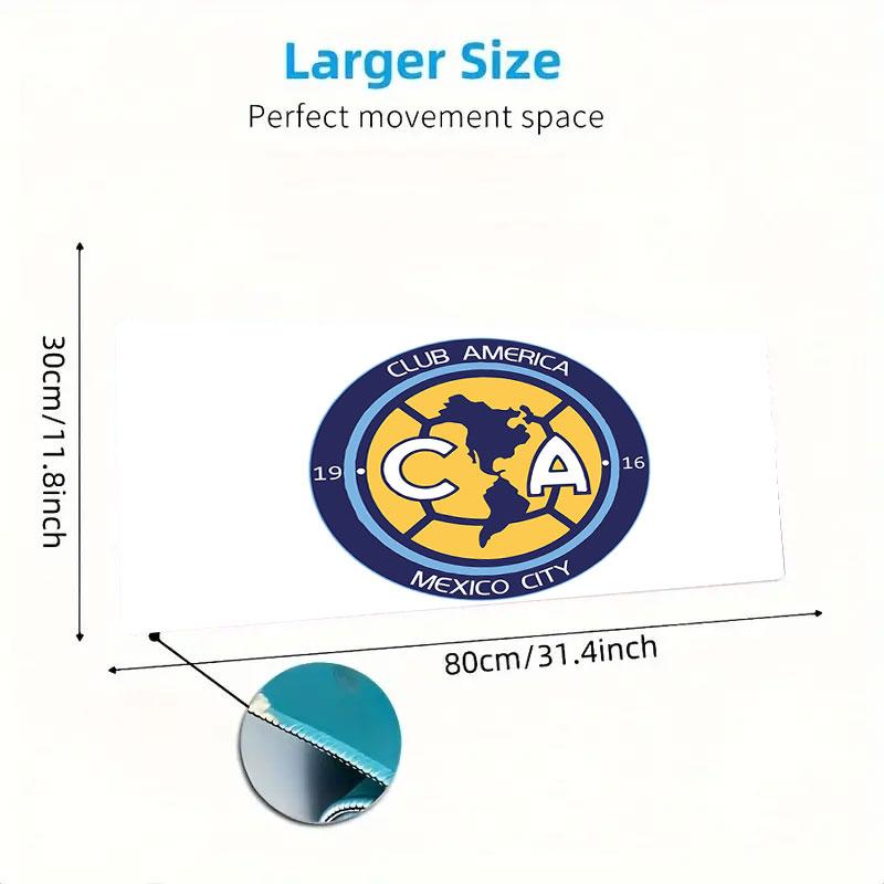Club America Mouse Pad, Large Gaming Desk Mat, Non-slip XXL Mousepad for Laptop & Tablet, Mini PC Playmat with Stitched Edges