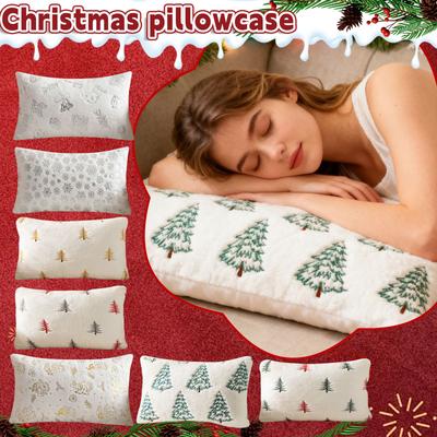 Weihnachts-Dekokissenbezüge, Bestickte Weihnachtsbäume, Winter-Sofabezüge, Plüsch-Kissenbezug Dekorationen, Ein Einzelner Kissenbezug Ohne Kissen,