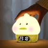 New Animal Party Digital Clock with Night Light: Shy Bunny & Doodle Duck Smart Soft-Light Mini Alarm Clock with Digital Temperature Display