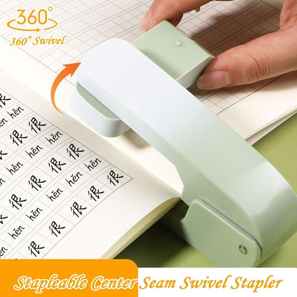 Heavy Duty Stapler Ergonomic Desktop Stapler For Booklet Binding Multi-angle Stapling Machine Anti-Slip Office Supplies