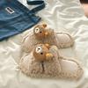 Plush Slippers Women 2025 New Autumn Winter Lightweight Non Slip Soft Sole One Word Slippers Cute Warm Comfortable Flats