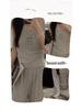 Women's Modal Cotton Pajama Set - Three-Piece Sleeveless and Long Sleeve with Chest Pads for Indoor or Outdoor Use