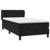 3127471 vidaXL Divan Bed with Mattress Black 90x200 Cm Velvet