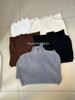 Women's White Knit Sweater: Half High Neck, Versatile Inner Wear for Autumn/Winter 2025