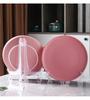 5 Pack Clear display easel Stand Plate Photo Frame Pedestal Picture Holder folds