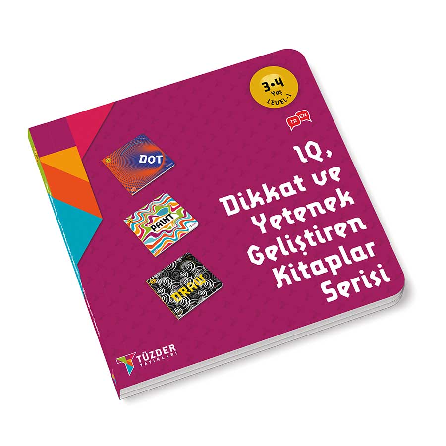 3-4 Years Old SET OF 6 (LEVEL-1-2)/ Series of Books That Improve IQ, Attention and Ability English-Turkish English-Turkish